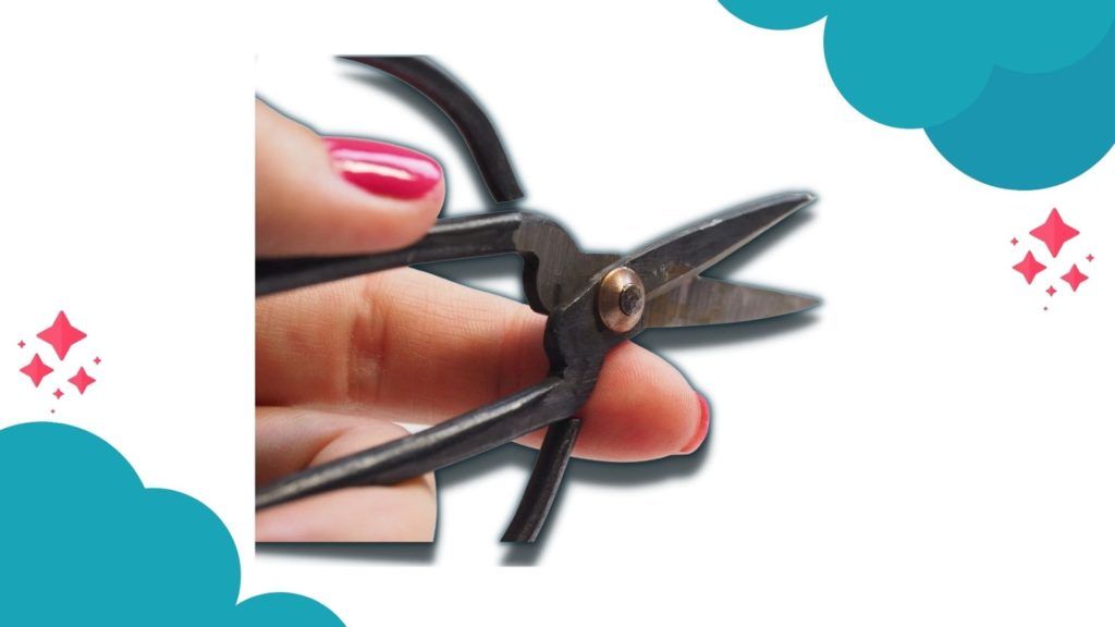 Sharp metal scissors