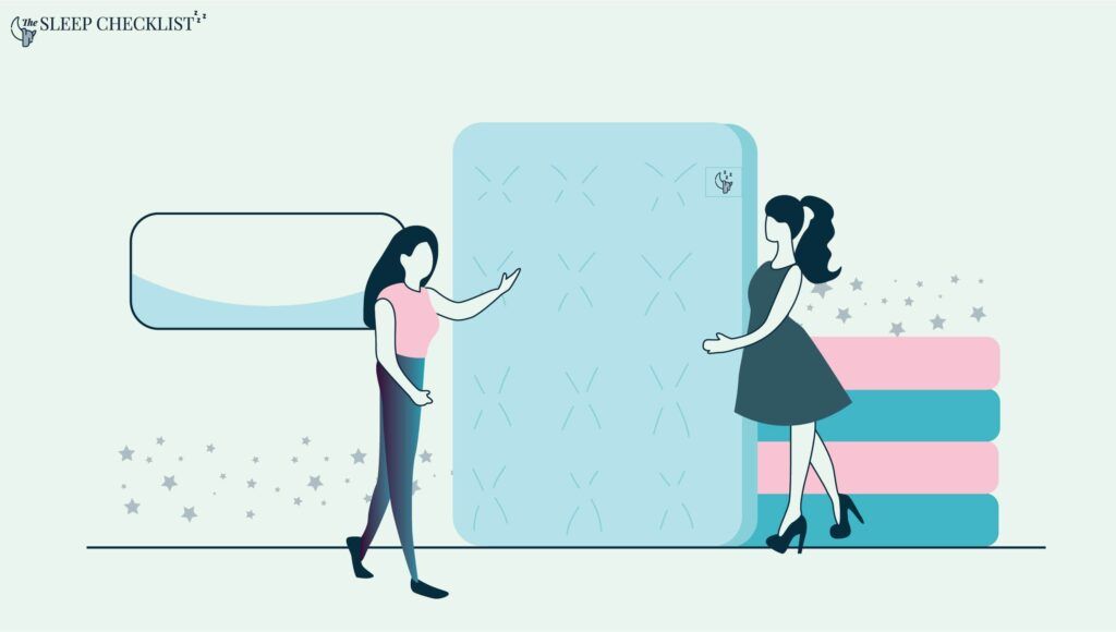 woman choosing a mattress to buy