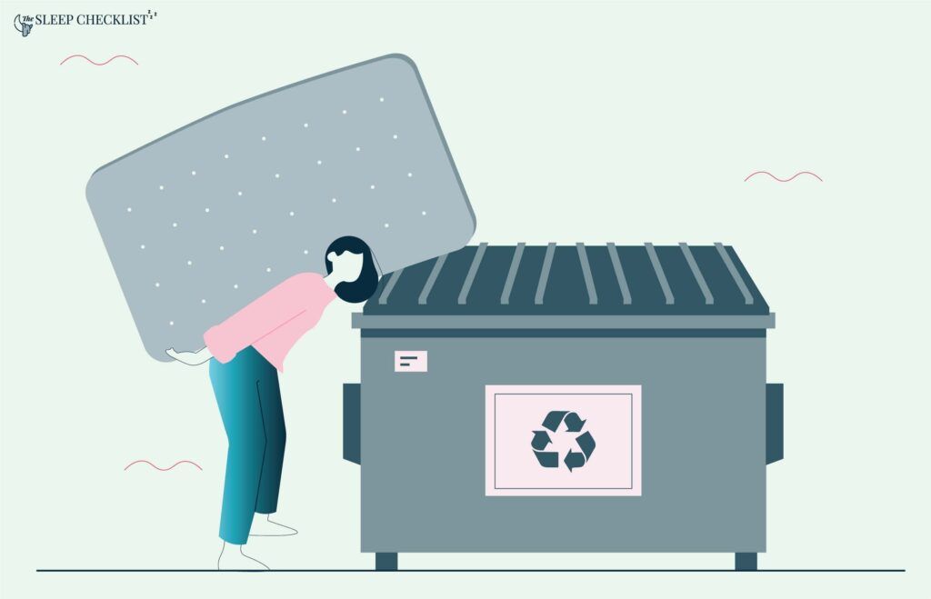 dropping mattress to recycle bin